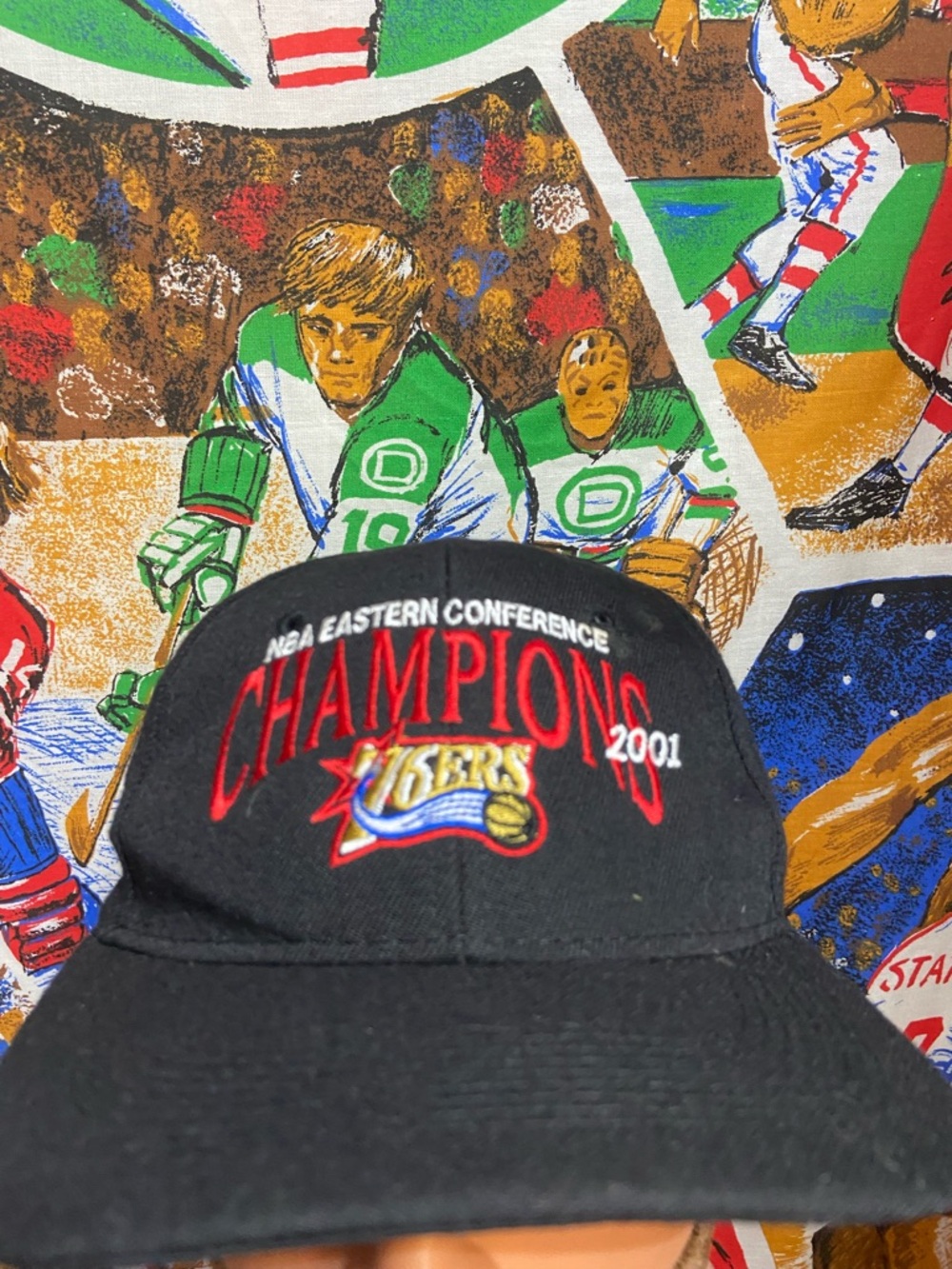 Vintage Philadelphia Sixers 2001 Conference Champions Snapback Hat